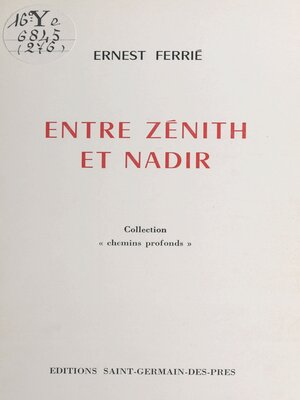 cover image of Entre zénith et nadir